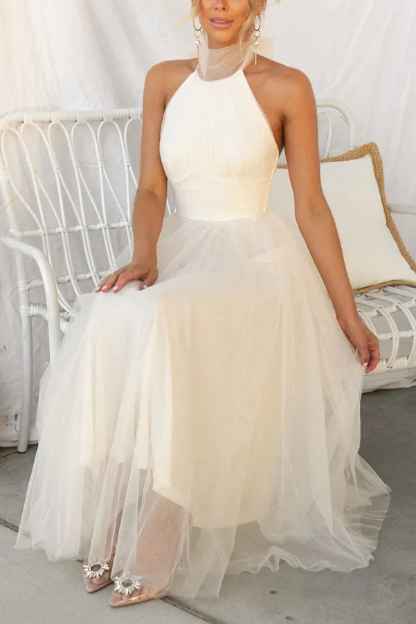 Balowa Sukienka Bez Rękawów