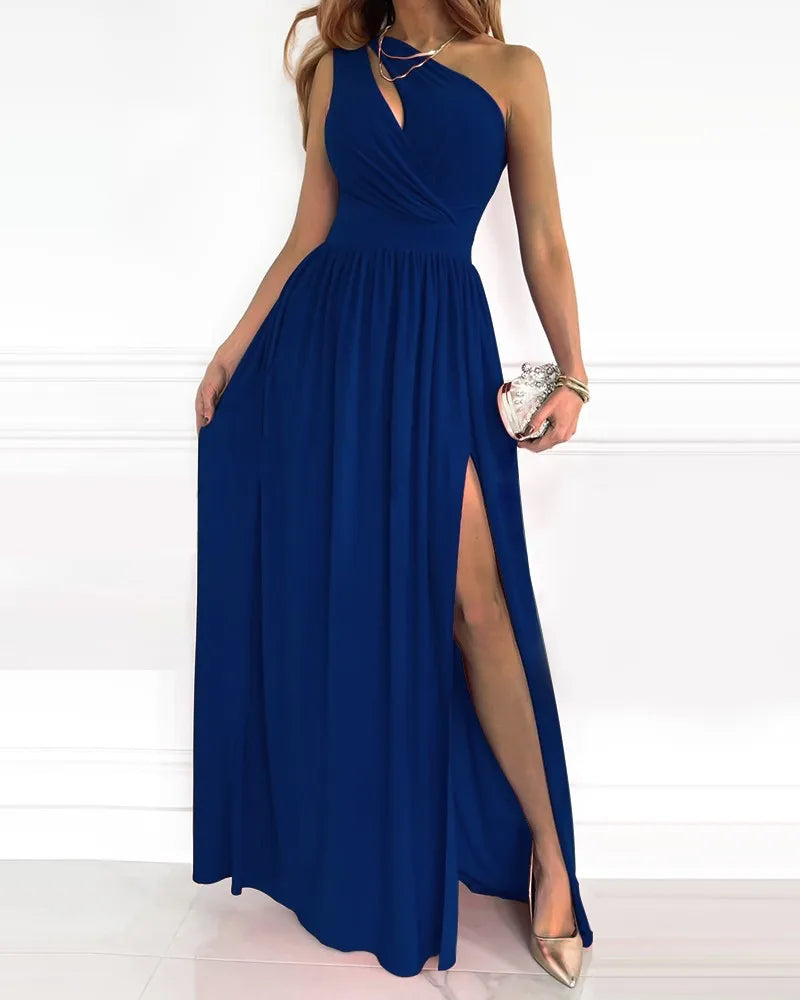 Asymmetrical, Elegant Maxi Dress