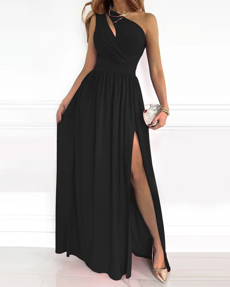 Asymmetrical, Elegant Maxi Dress